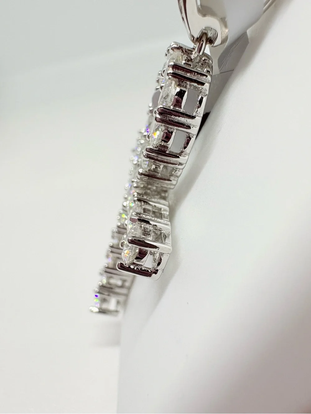 Sterling Silver Moissanite Ankh Pendant